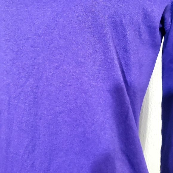 Nike Women's Purple Long Sleeve V-Neck Tee - Picture 6 of 8